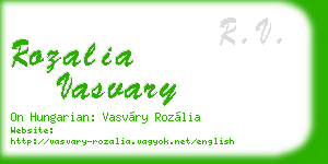rozalia vasvary business card